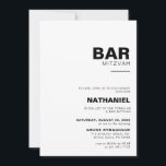 Minimalistisch Elegant Formal Bar Mitzvah Einladung<br><div class="desc">Diese minimalistische formelle Bar mitzvah-Einladung ist perfekt für eine einfache religiöse Feier. Das Design bietet einen schönen Schriftart,  um Ihre Veranstaltung zu verzieren.</div>