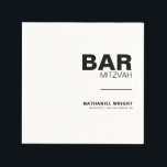 Minimalistisch Elegant Formal Bar Mitzvah Napkins Serviette<br><div class="desc">Diese minimalistisch-eleganten Bar mitzvah Servietten sind perfekt für eine einfache religiöse Feier. Die Gestaltung eines schönen Schriftartes in einem weißen Hintergrund,  um Ihre Veranstaltung zu ergänzen.</div>