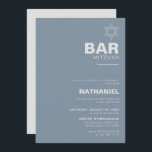 Minimalistisch Elegant Formal Blue Bar Mitzvah Einladung<br><div class="desc">Diese minimalistisch-elegante formale blaue Bar mitzvah-Einladung eignet sich perfekt für eine traditionelle religiöse Feier. Das Design mit einem schönen Schriftart in einem blauen,  weißen Hintergrund,  um Ihre Veranstaltung zu ergänzen.</div>