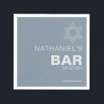 Minimalistisch Elegant Formal Blue Bar Mitzvah Serviette<br><div class="desc">Diese minimalistisch-eleganten,  formalen blauen Bar mitzvah Servietten sind perfekt für eine traditionelle religiöse Feier. Die Gestaltung eines schönen Schriftartes in einem blauen,  weißen Hintergrund zu ergänzen Ihre Veranstaltung.</div>
