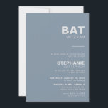 Minimalistisch Elegant Formal Blue Bat Mitzvah Einladung<br><div class="desc">Diese minimalistisch elegante formale blaue Fledermaus mitzvah Einladung ist perfekt für eine einfache religiöse Feier. Das Design besticht durch einen wunderschönen Schriftart in blauer Umgebung,  der Ihre Veranstaltung verzieren wird.</div>