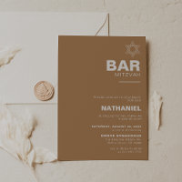 Minimalistisch Elegant Formal Brown Bar Mitzvah