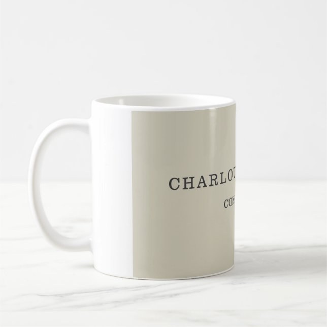 Minimalistisch Elegant Klassisch Beruflich einfach Kaffeetasse (Links)