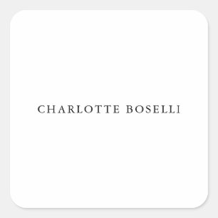 Minimalistisch Elegant Klassisch Beruflich einfach Quadratischer Aufkleber