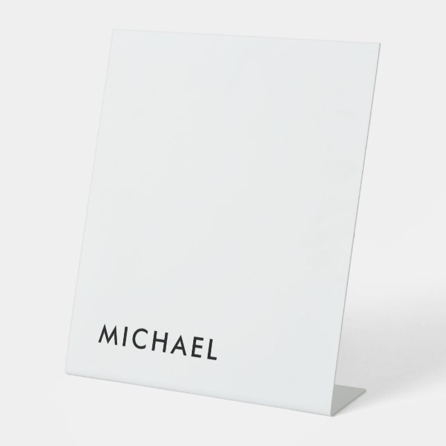 Minimalistisch Elegant Klassisch Beruflich einfach Sockelschild (Vorderseite)