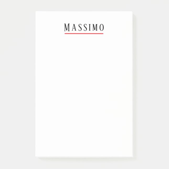 Minimalistisch Elegant Klassisch Professionell Ein Post-it Klebezettel (Vorderseite)