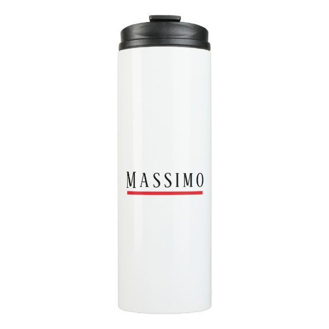 Minimalistisch Elegant Klassisch Professionell Ein Thermosbecher (Vorderseite)