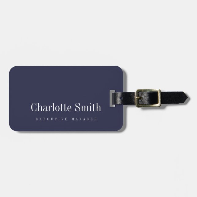 Minimalistisch Elegant Klassisches Beruflich Gepäckanhänger (Vorderseite horizontal)