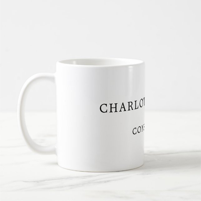 Minimalistisch Elegant Klassisches Beruflich Kaffeetasse (Links)