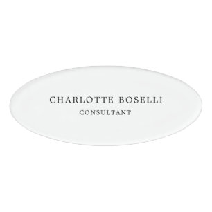 Minimalistisch Elegant Klassisches Beruflich Namenschild