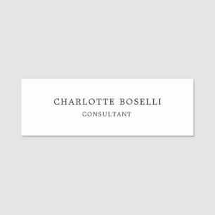 Minimalistisch Elegant Klassisches Beruflich Namensschild