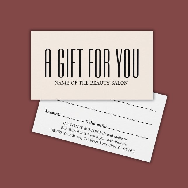 Minimalistisch Elegant kühl Beige Schwarzer Salon (Von Creator hochgeladen)