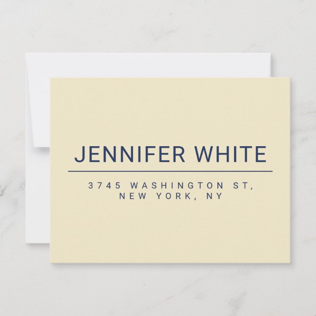 Minimalistisch Elegant Modernes Schlicht RSVP Karte (Vorderseite)