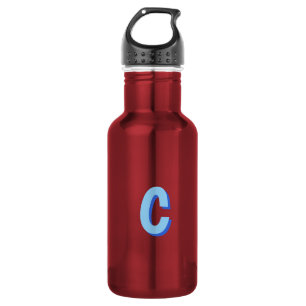 Minimalistisch Elegant Professionell Monogramm Bla Edelstahlflasche