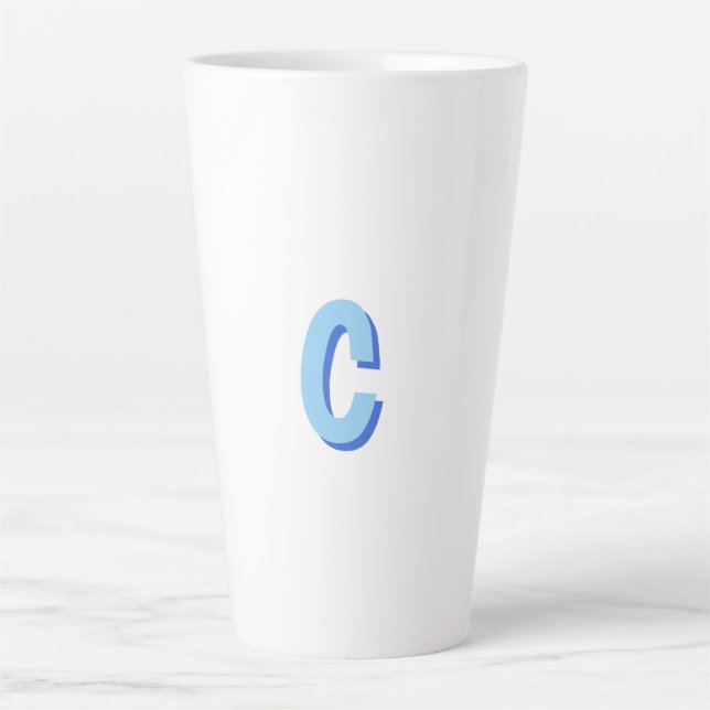 Minimalistisch Elegant Professionell Monogramm Bla Milchtasse (Vorderseite)