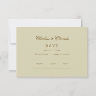 Minimalistisch Elegant   RSVP & QR Website Karte