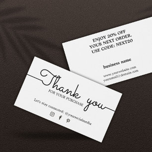 Minimalistisch Elegant Schwarz-weiß Dankeschön Cou