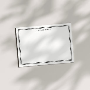 Minimalistisch Elegant Zwei Grenzen Beruflich Schw Mitteilungskarte