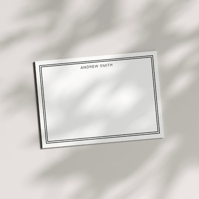 Minimalistisch Elegant Zwei Grenzen Beruflich Schw Mitteilungskarte (Von Creator hochgeladen)