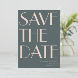 Minimalistisch Elegante Aquamarine und Rote Kirche Save The Date