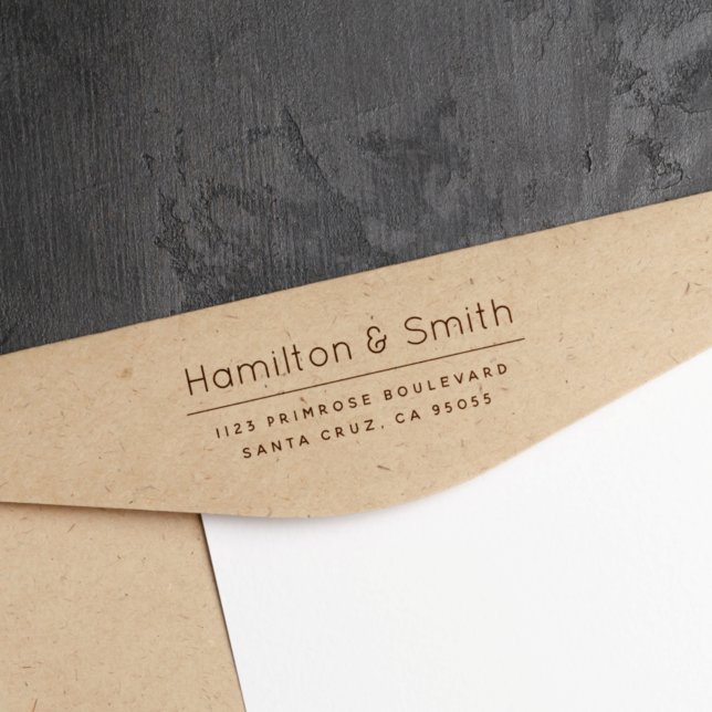 Minimalistisch Elegante Berufliche Rücksendeadress Permastempel (Von Creator hochgeladen)