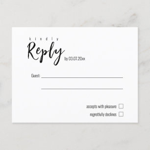 💍 Minimalistisch Elegante einfache UAWG Postkarte
