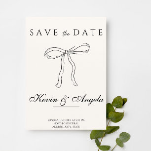 Minimalistisch Elegante Moderne Save the Date Hoch Einladung
