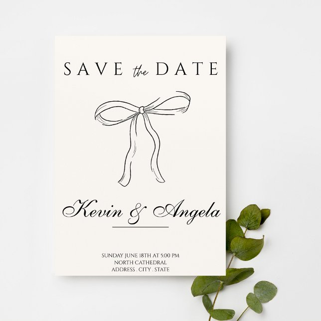 Minimalistisch Elegante Moderne Save the Date Hoch Einladung (Von Creator hochgeladen)