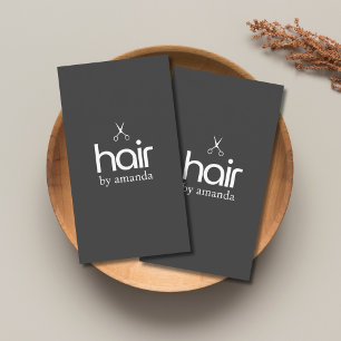 Minimalistisch Elegante Schwarz Weiße Fette Schere Visitenkarte