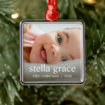 Minimalistisch elegante Weihnachtsfoto für Babys e