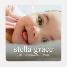Minimalistisch elegante Weihnachtsfoto für Babys e