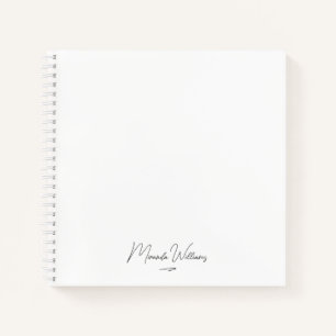Minimalistisch Eleganter Handgeschriebener Benutze Notizbuch