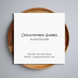 Minimalistisch Eleganter Schlichter Friseur Quadratische Visitenkarte