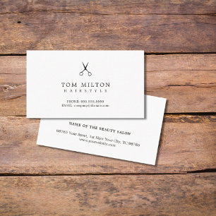 Minimalistisch Eleganter Schlichter Schwarz-weißer Visitenkarte