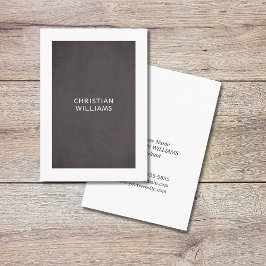 Minimalistisch Eleganter Schwarz-weißer Berater Visitenkarte