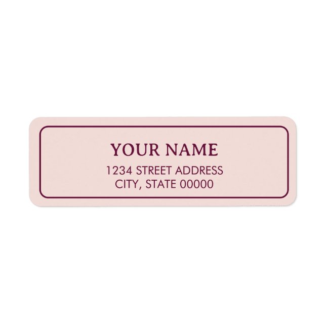 Minimalistisch Elegantes Blass-Rosa Pink  (Vorne)