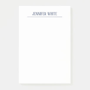 Minimalistisch Elegantes Blau und Weiß Schlicht Re Post-it Klebezettel