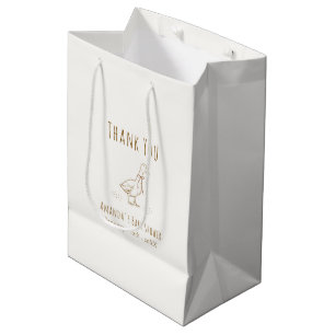 Minimalistisch Elegantes Boho-Albernes-Gans-Baby-T Mittlere Geschenktüte