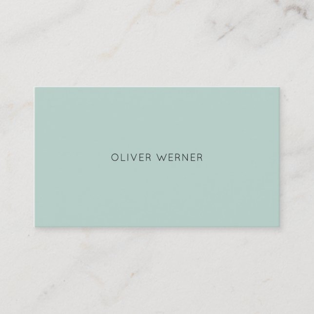 Minimalistisch Elegantes Hellblau Visitenkarte (Vorderseite)