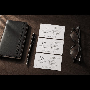 Minimalistisch Elegantes Monogramm Professionelle Visitenkarte