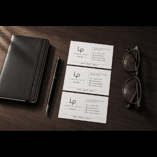 Minimalistisch Elegantes Monogramm Professionelle Visitenkarte