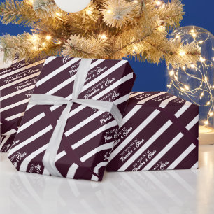 minimalistisch Elegantes Pflaume Lila und Weiße St Geschenkpapier