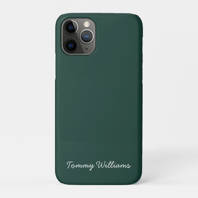 Minimalistisch Emerald Green Beruflich Simple Case-Mate iPhone Hülle (Rückseite)