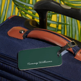 Minimalistisch Emerald Green Beruflich Simple Gepäckanhänger