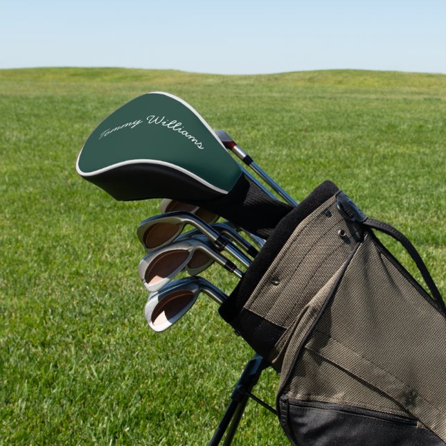 Minimalistisch Emerald Green Beruflich Simple Golf Headcover (In SItu)