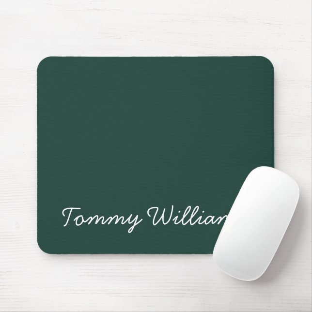 Minimalistisch Emerald Green Beruflich Simple Mousepad (Mit Mouse)