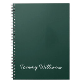 Minimalistisch Emerald Green Beruflich Simple Notizblock