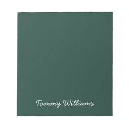 Minimalistisch Emerald Green Beruflich Simple Notizblock