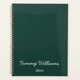 Minimalistisch Emerald Green Beruflich Simple Planer
