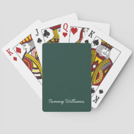 Minimalistisch Emerald Green Beruflich Simple Spielkarten